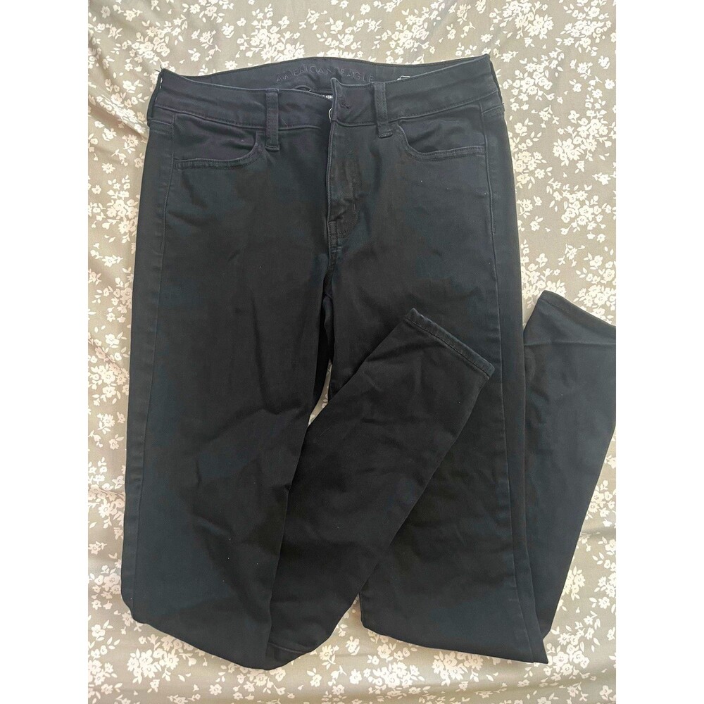 American Eagle Black Jegging Jeans Womens Size 10 Regular Fit Next Level Stretch
